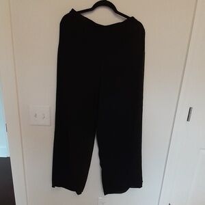 Anne Klein Wide Leg Pant Split Skirt Sheer Overlay (NWT)